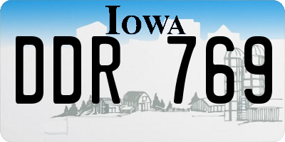IA license plate DDR769