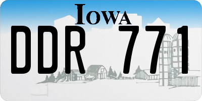 IA license plate DDR771