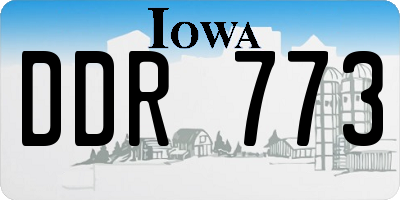 IA license plate DDR773