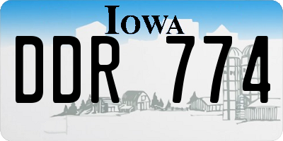IA license plate DDR774