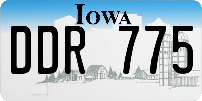IA license plate DDR775