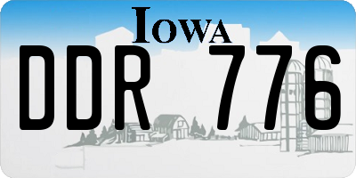IA license plate DDR776