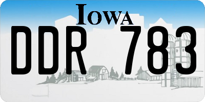 IA license plate DDR783
