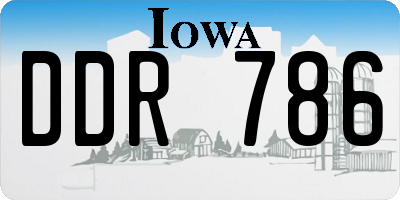 IA license plate DDR786