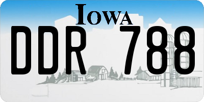 IA license plate DDR788