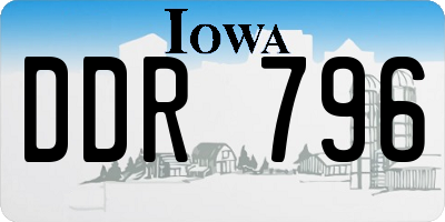 IA license plate DDR796