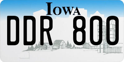 IA license plate DDR800