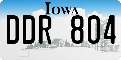 IA license plate DDR804