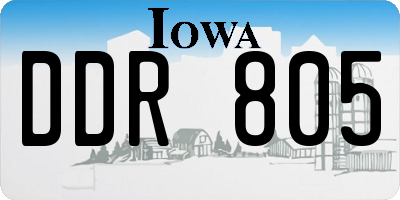 IA license plate DDR805