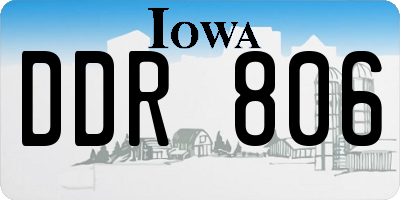 IA license plate DDR806