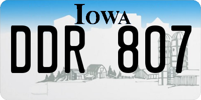 IA license plate DDR807