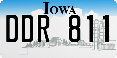 IA license plate DDR811