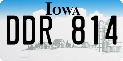 IA license plate DDR814