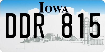 IA license plate DDR815