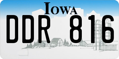 IA license plate DDR816