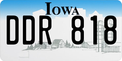 IA license plate DDR818