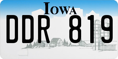 IA license plate DDR819