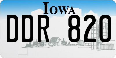 IA license plate DDR820