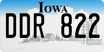IA license plate DDR822