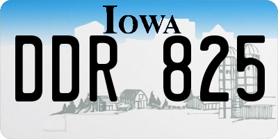 IA license plate DDR825