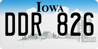 IA license plate DDR826