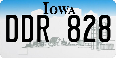 IA license plate DDR828