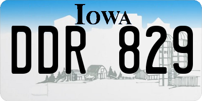 IA license plate DDR829