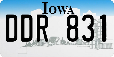 IA license plate DDR831