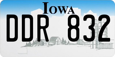 IA license plate DDR832