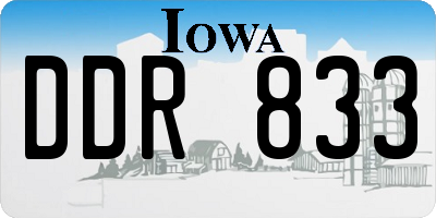 IA license plate DDR833