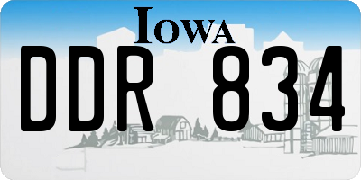 IA license plate DDR834
