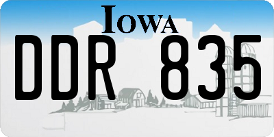 IA license plate DDR835