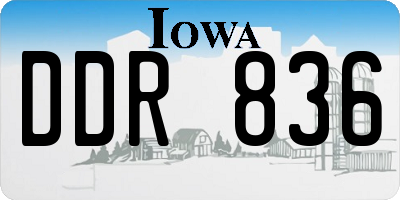 IA license plate DDR836