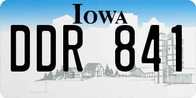 IA license plate DDR841