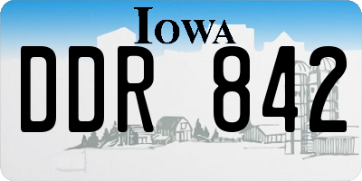 IA license plate DDR842