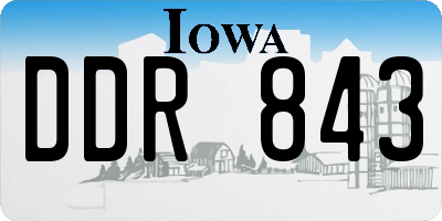 IA license plate DDR843