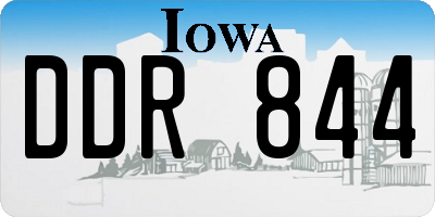 IA license plate DDR844