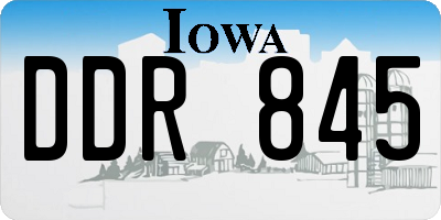 IA license plate DDR845