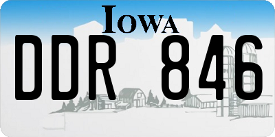 IA license plate DDR846