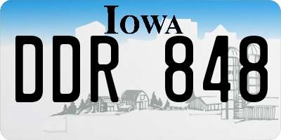 IA license plate DDR848
