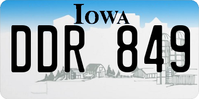 IA license plate DDR849