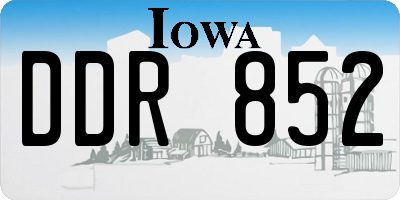 IA license plate DDR852