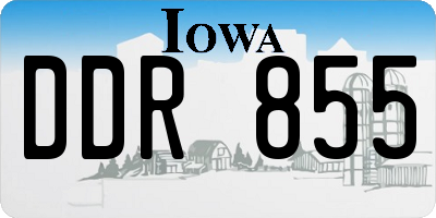 IA license plate DDR855