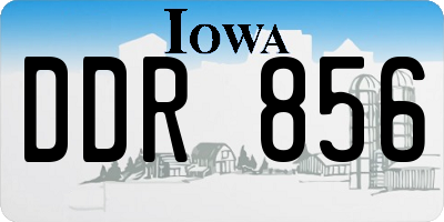 IA license plate DDR856
