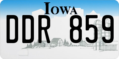 IA license plate DDR859