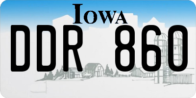 IA license plate DDR860