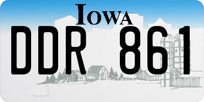 IA license plate DDR861