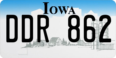 IA license plate DDR862