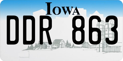 IA license plate DDR863