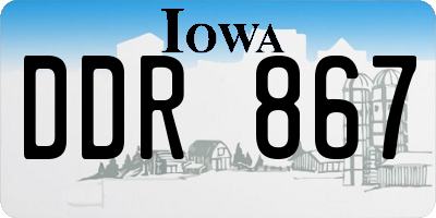 IA license plate DDR867